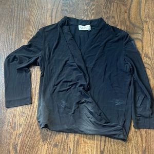 MM LaFleur long sleeve crossover top